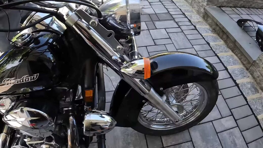 Close up of honda shadow 750